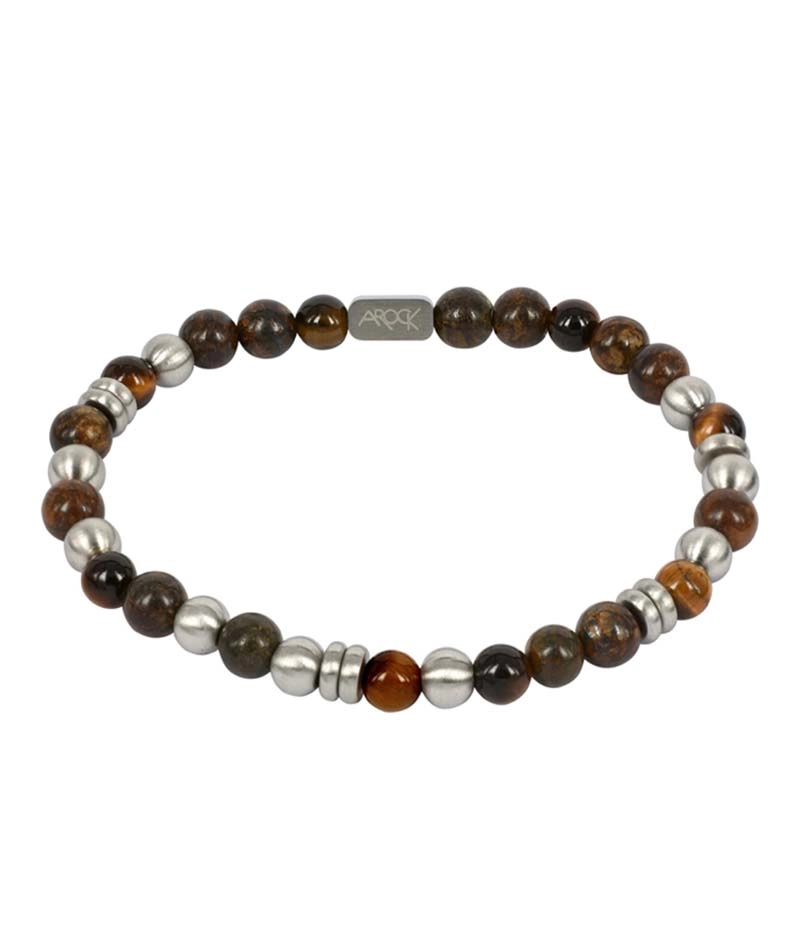 EDDIE Armband Brunt/Stål - AROCK - Snabb frakt & paketinslagning - Nordicspectra.se