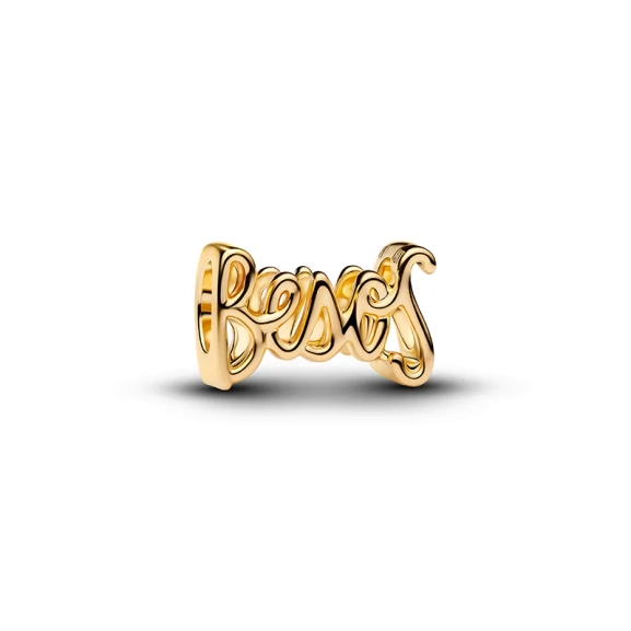 Charm Besos aus 14-karätigem Gold von Pandora Moments – Erleben Sie die Magie der Liebe mit diesem wunderschönen Symbol ewiger Liebe.