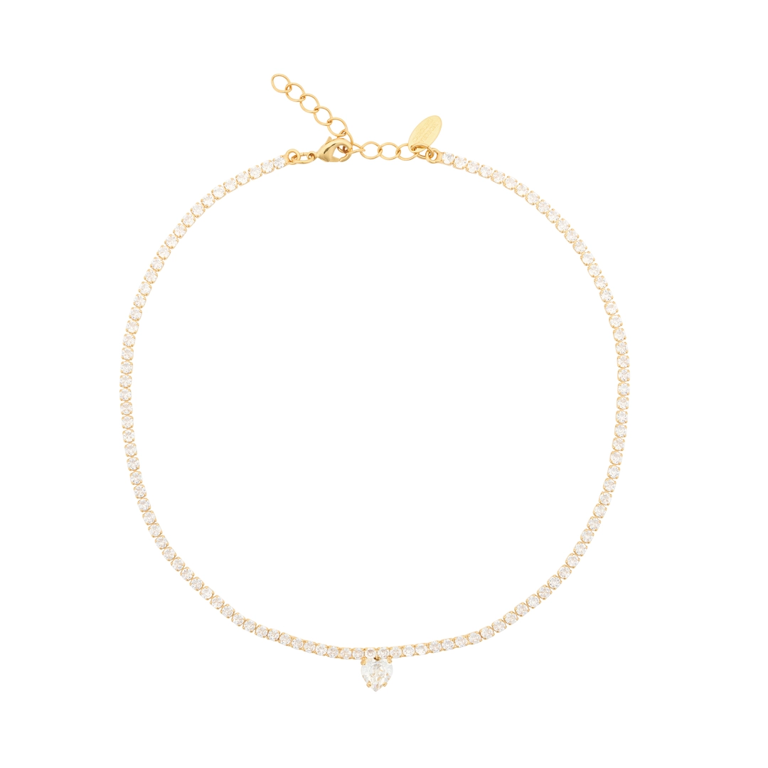 Caroline Svedbom - Love Edit Necklace Gold Crystal