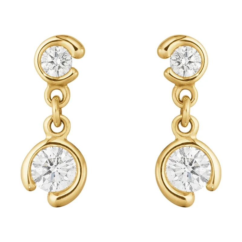 Mercy Dubbelt Solitärörhänge 0.40 ct Guld - Georg Jensen - Skandinaviska designsmycken - Nordic Spectra