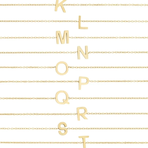 Letter Bracelet A-Ö Gold - Edblad - Snabb leverans - Gratis paketinslagning