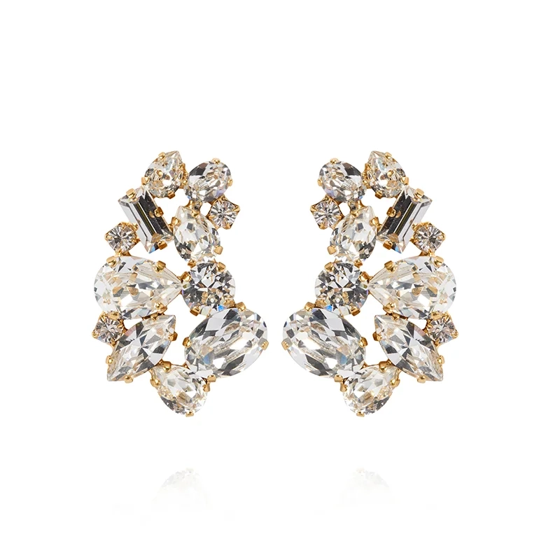 Caroline Svedbom - Isolina Earrings Gold Crystal