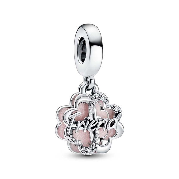 Vierblättriges Kleeblatt Freundschaft Doppelter Charm-Anhänger von PANDORA, Schneller Versand - Nordicspectra.de