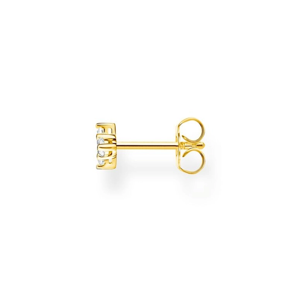 Einzel Ohrstecker Weisser Stein Gold von Thomas Sabo, Schneller Versand - Nordicspectra.de