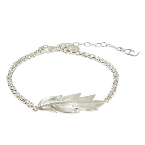 Feather/Leaf Chain Brace Silver -CU Jewellery - Snabb frakt & paketinslagning - Nordicspectra.se