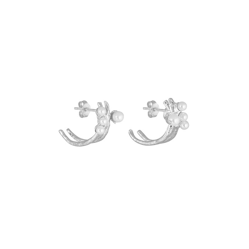 CU Jewellery - Pearl Kluster Ear Silver