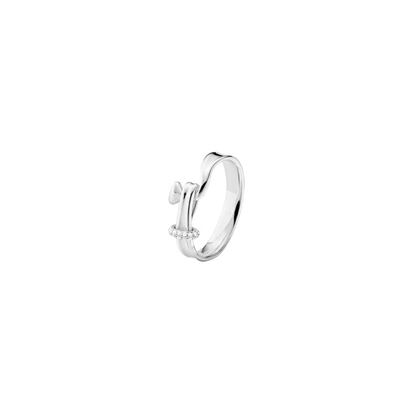 Torun Ring Silver Med Briljanter - Georg Jensen ringar - Snabb frakt & paketinslagning - Nordicspectra.se