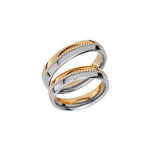 Reflection 13 Gold/White Gold - Wedding & engagement rings - Schalins - Scandinavian design - Nordic Spectra