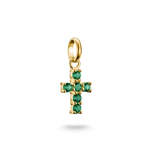 CC Connect Grüner Kreuzanhänger Gold - Thomas Sabo - Nordic Spectra