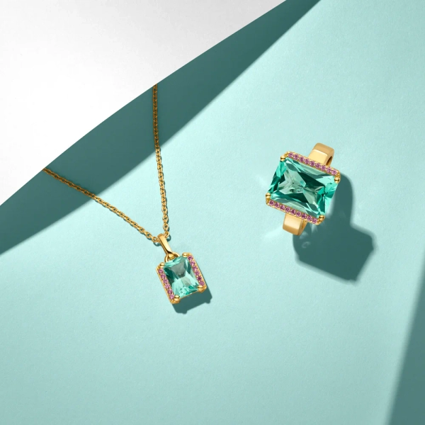 18K guldpläterat silver.