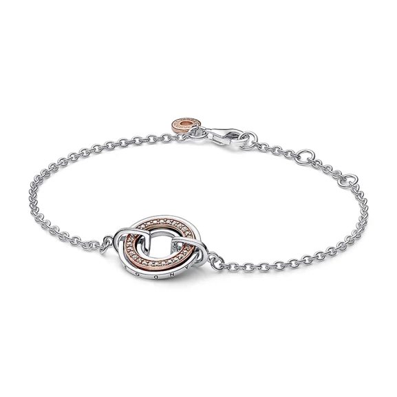 Pandora Signature Bicolor Logo & Pavé-Gliederarmband - PANDORA - Nordic Spectra