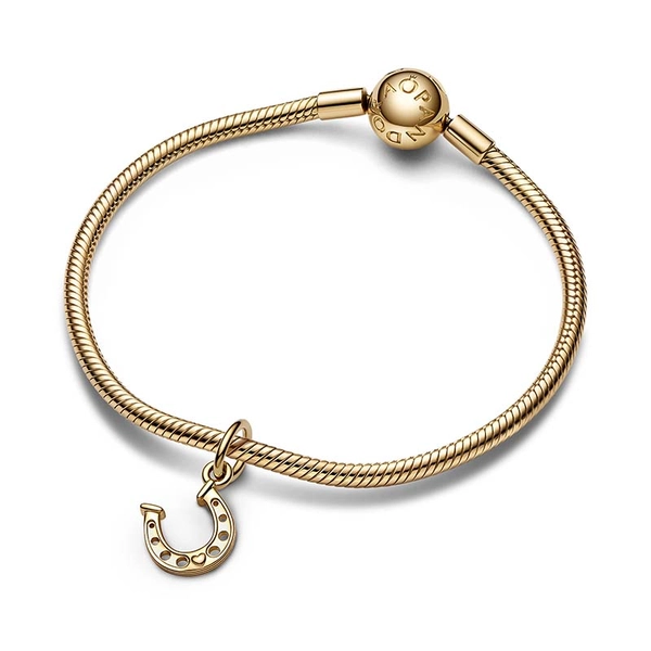 Lucky Horseshoe Dangle Charm Gold - PANDORA - Suuri valikoima & ilmainen lahjapaketointi - Nordicspectra.fi