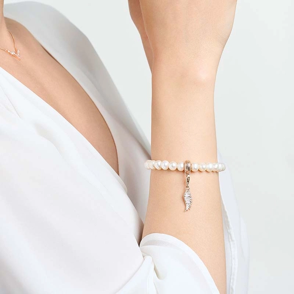 Charm Bracelet Pearls Rose Gold - Thomas Sabo - Suuri valikoima & ilmainen lahjapaketointi - Nordicspectra.fi