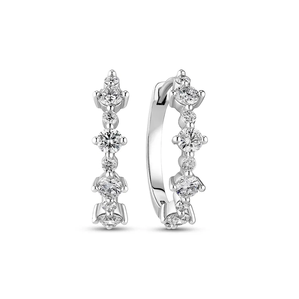 Sif Jakobs - Brina Creolo Earrings 14K Vitguld