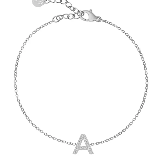 Letter Bracelet A-Ö Steel - Edblad - Snabb leverans - Gratis paketinslagning