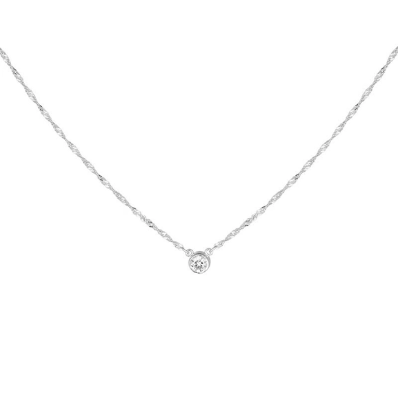 Cubic Single Neck Silver -CU Jewellery - Snabb frakt & paketinslagning - Nordicspectra.se