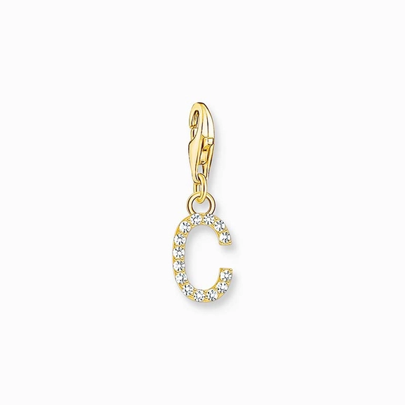 Buchstabe C Gold Steinanhänger - Thomas Sabo - Nordic Spectra