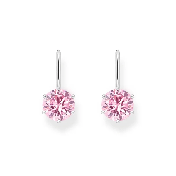 Krokörhängen med Rosa Glittrande Stenar - Thomas Sabo - Snabb leverans & paketinslagning - Nordic Spectra