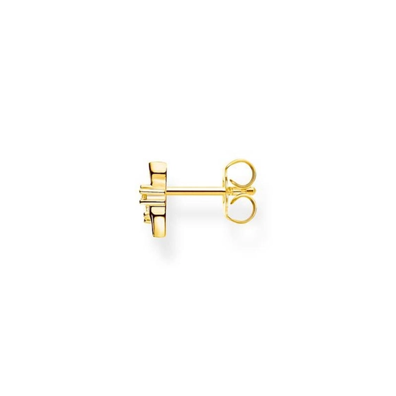 Einzel Ohrstecker Blätter Mit Weißen Steinen Gold von Thomas Sabo, Schneller Versand - Nordicspectra.de