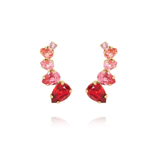 Julie Earrings Gold Scarlet Combo - Caroline Svedbom - Snabb frakt & paketinslagning - Nordic Spectra