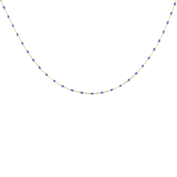 Letters Beaded Necklace Blue Gold -CU Jewellery - Snabb frakt & paketinslagning - Nordicspectra.se