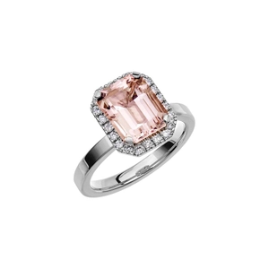 Fairytale 7 Morganite White Gold - Wedding & engagement rings - Schalins - Scandinavian design - Nordic Spectra