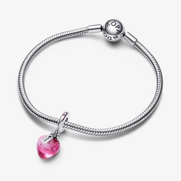 Liebestrank Murano-Glas Herz Charm-Anhänger von PANDORA, Schneller Versand - Nordicspectra.de
