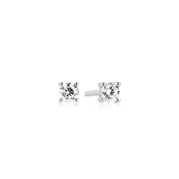 Princess Round Piccolo Örhängen i silver med gnistrande cubic zirconia från Sif Jakobs