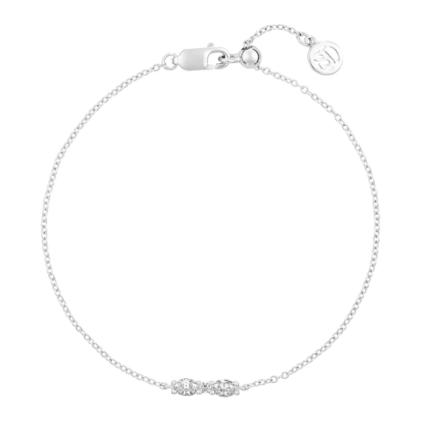 Ellera Ovale Armband i silver med gnistrande Cubic Zirconia-stenar från Sif Jakobs