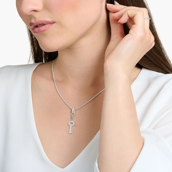 Charm-hängsmycke Nyckel Vita Stenar Silver - Thomas Sabo berlock - Snabb frakt & paketinslagning - Nordicspectra.se