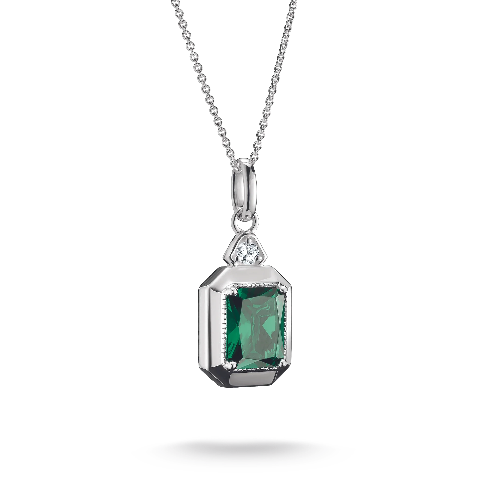Thomas Sabo - Oktagonslipad Grön Sten Elyndra Halsband