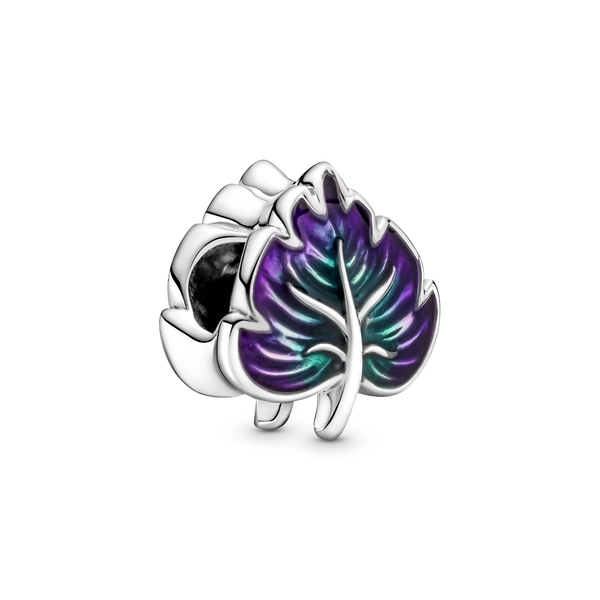 Violettes & Grünes Blatt Charm von PANDORA, Schneller Versand - Nordicspectra.de