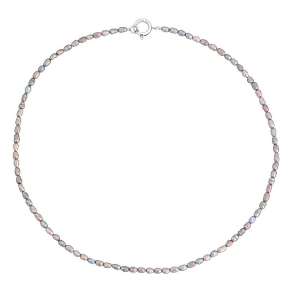 Collier Pearl Necklace Grey Steel - Edblad - Snabb frakt & paketinslagning - Nordicspectra.se
