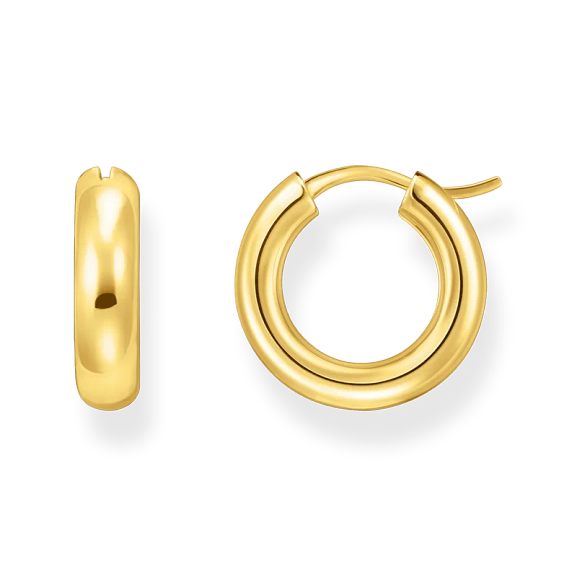 Klassiska Breda Chuncky Örhängen Guld - Thomas Sabo - Snabb leverans & paketinslagning - Nordic Spectra