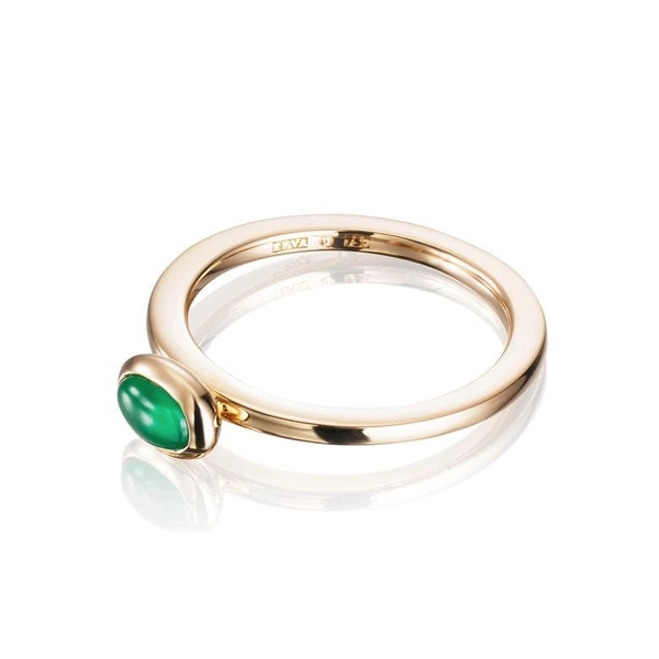 Love Bead Ring Gold - Green Agate - Efva Attling ringar - Snabb frakt & paketinslagning - Nordicspectra.se