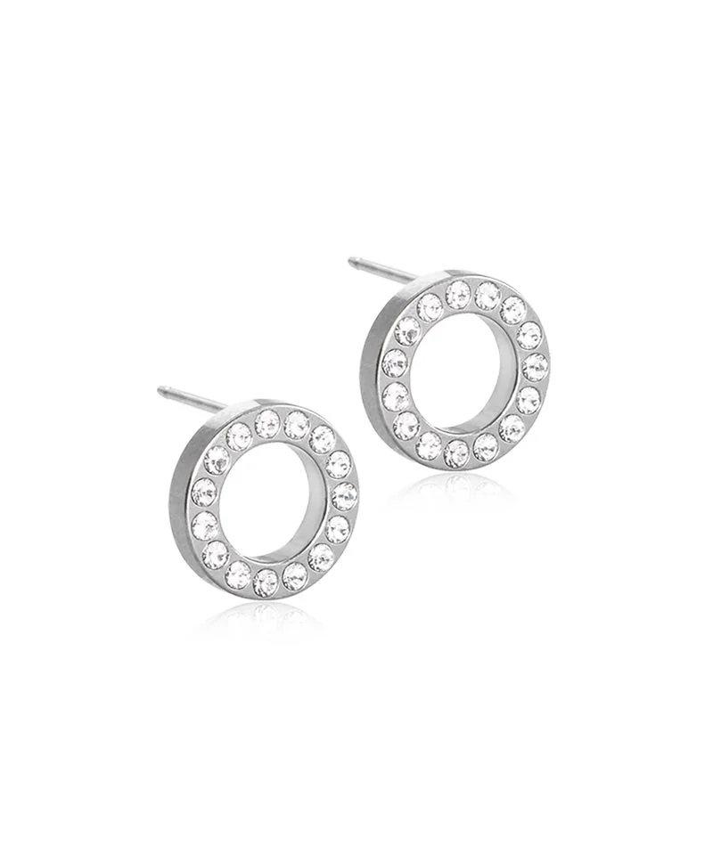 Blomdahl - NT Brilliance Puck Hollow 10 mm Crystal