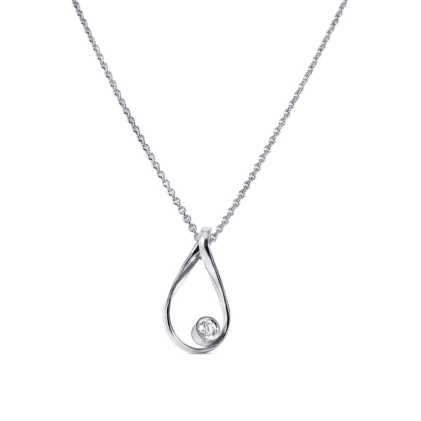 Eternal Flow Necklace White Gold 0,15 ct Diamond von Nordic Spectra, Schneller Versand - Nordicspectra.de