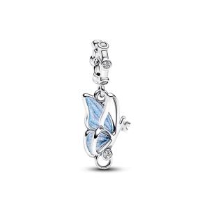 Flügel-Anhänger aus Silber mit Zirkonia-Stein. Gravur: Morgen freischalten. Aus der Pandora Moments Kollektion von PANDORA.