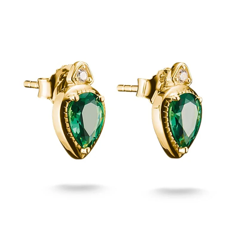 Thomas Sabo - Gröna Stenar Elyndra Stiftörhängen Guld