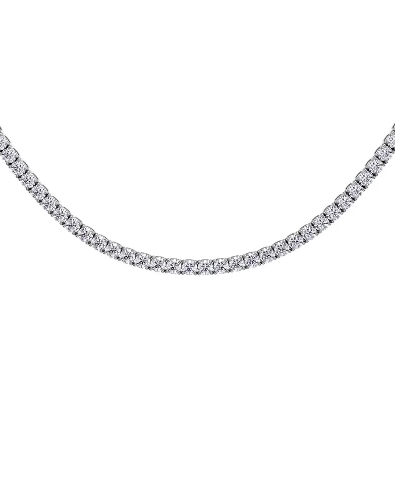 Elegant halsband i rostfritt stål med små stenar