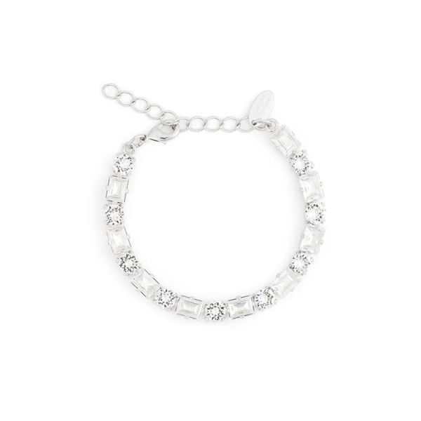 Diora Statement Bracelet i rhodiumpläterad mässing med gnistrande Swarovski-kristaller