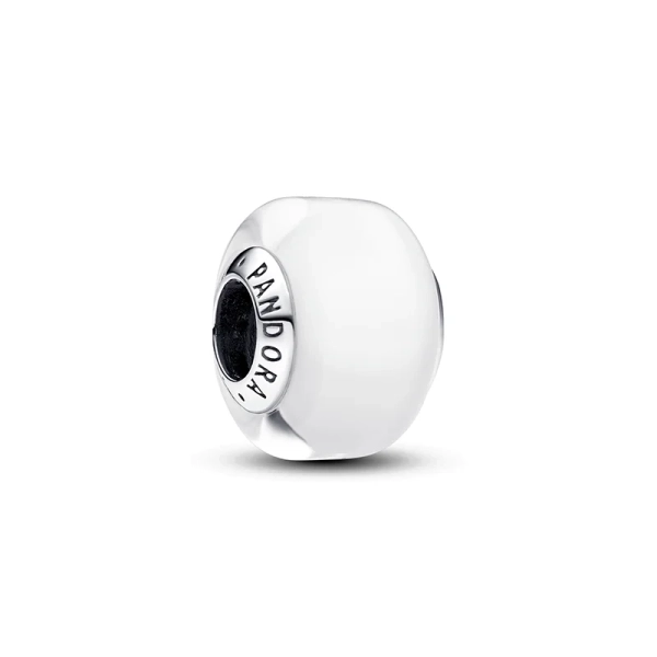 Weißes Murano-Glas Mini-Charm - PANDORA - Nordic Spectra