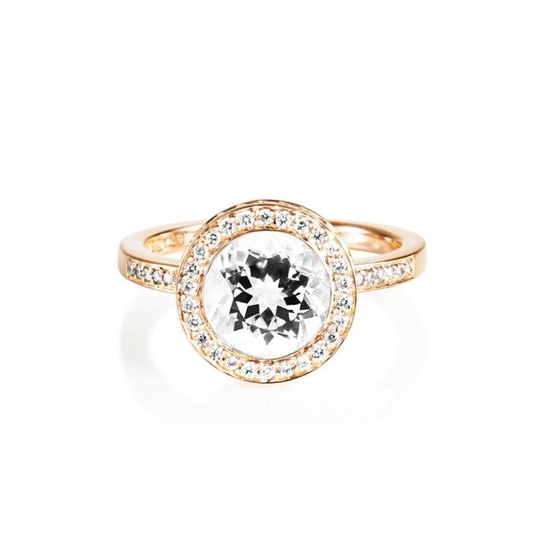 Halo Ring Gold – Crystal Quartz - Efva Attling - Suuri valikoima & ilmainen lahjapaketointi - Nordicspectra.fi