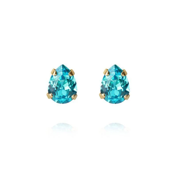 Superpetite Drop Earrings Gold Aquamarine - Caroline Svedbom - Snabb frakt & paketinslagning - Nordic Spectra