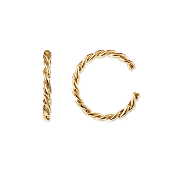 Wrapped Earcuff Gold från Efva Attling i 18K guld med virad design