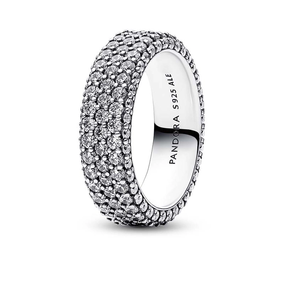 Pandora Timeless Pavéprydd Treradig Ring - PANDORA - Snabb frakt & paketinslagning - Nordic Spectra