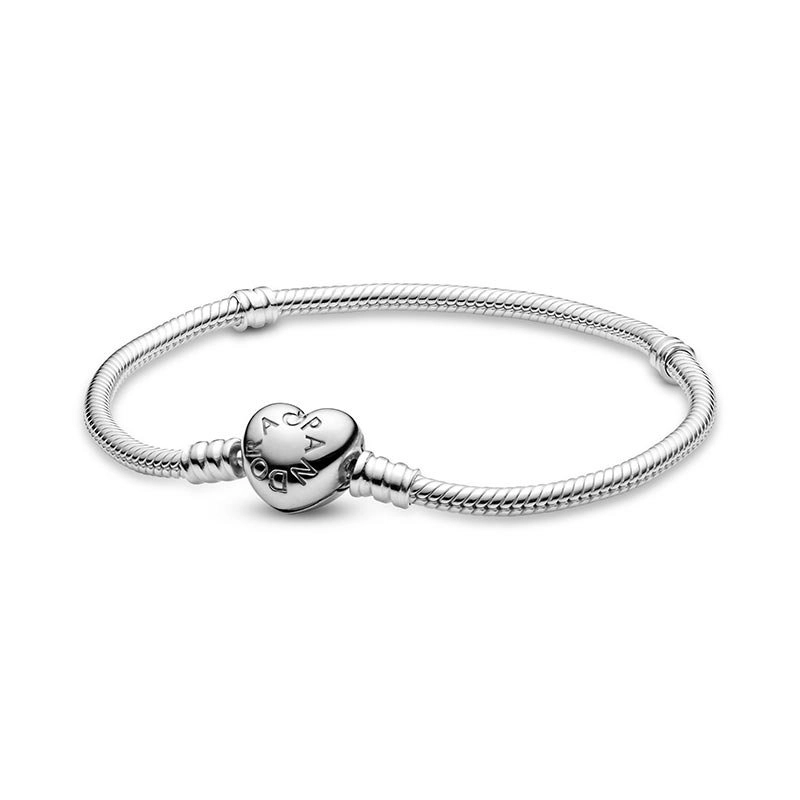 PANDORA - Moments Heart Clasp Ormkedjearmband