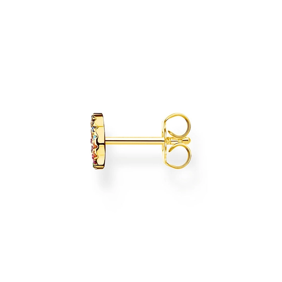 Single Ear Stud Peace Colourful Stones Gold - Thomas Sabo - Suuri valikoima & ilmainen lahjapaketointi - Nordicspectra.fi