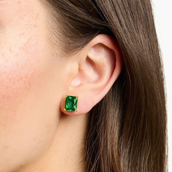Stiftörhängen Grön Sten Guld - Thomas Sabo berlock - Snabb frakt & paketinslagning - Nordicspectra.se