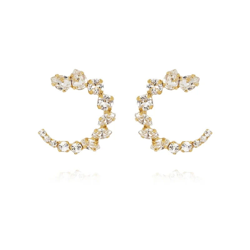 Caroline Svedbom - Mini Angie Earrings Gold Crystal